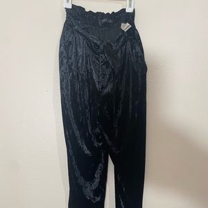 Zara Basic Collection black velvet pants